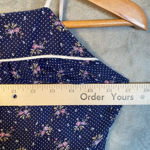 Vintage Upstairs by Dino California Midi Dress Floral Back Tie Dainty Cottage - Picture 5 of 10